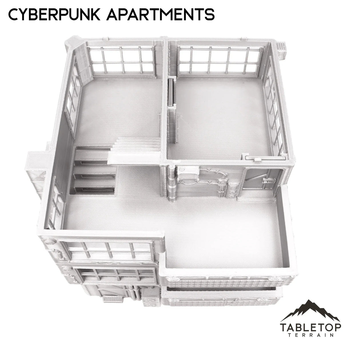 Tabletop Terrain Building Cyberpunk Apartments - Cyberpunk Building
