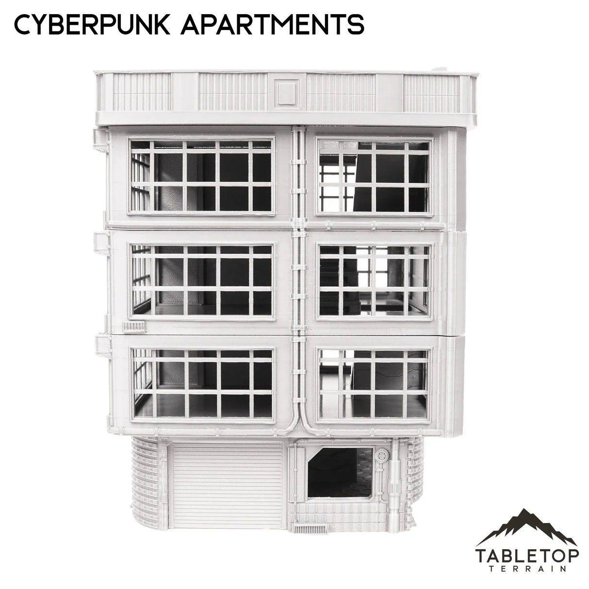 Tabletop Terrain Building Cyberpunk Apartments - Cyberpunk Building