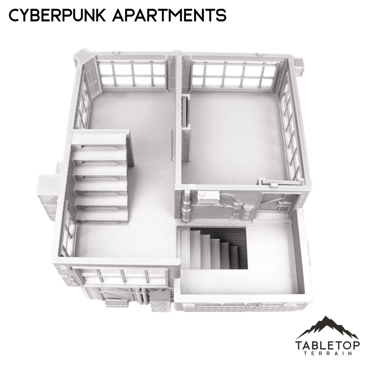 Tabletop Terrain Building Cyberpunk Apartments - Cyberpunk Building
