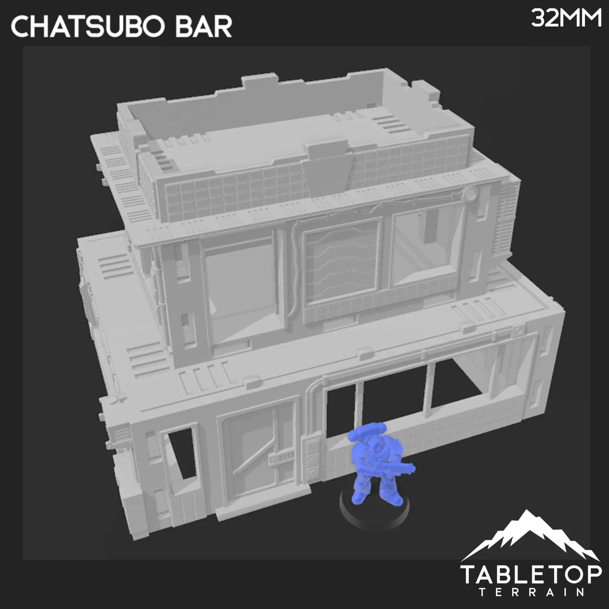Tabletop Terrain Building Cyberpunk Chatsubo Bar - Cyberpunk Building