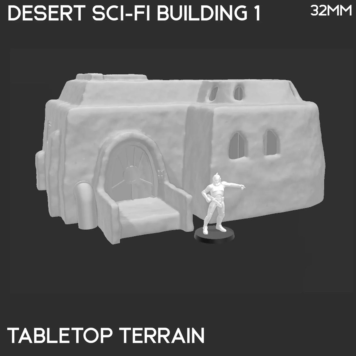 Tabletop Terrain Building Desert Sci-Fi Building 1 - Star Wars Legion Building