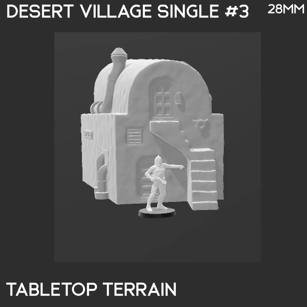 Tabletop Terrain Building Desert Sci-Fi Village - Star Wars Legion Building