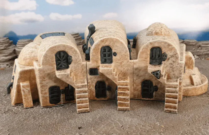 Tabletop Terrain Building Desert Sci-Fi Village - Star Wars Legion Building