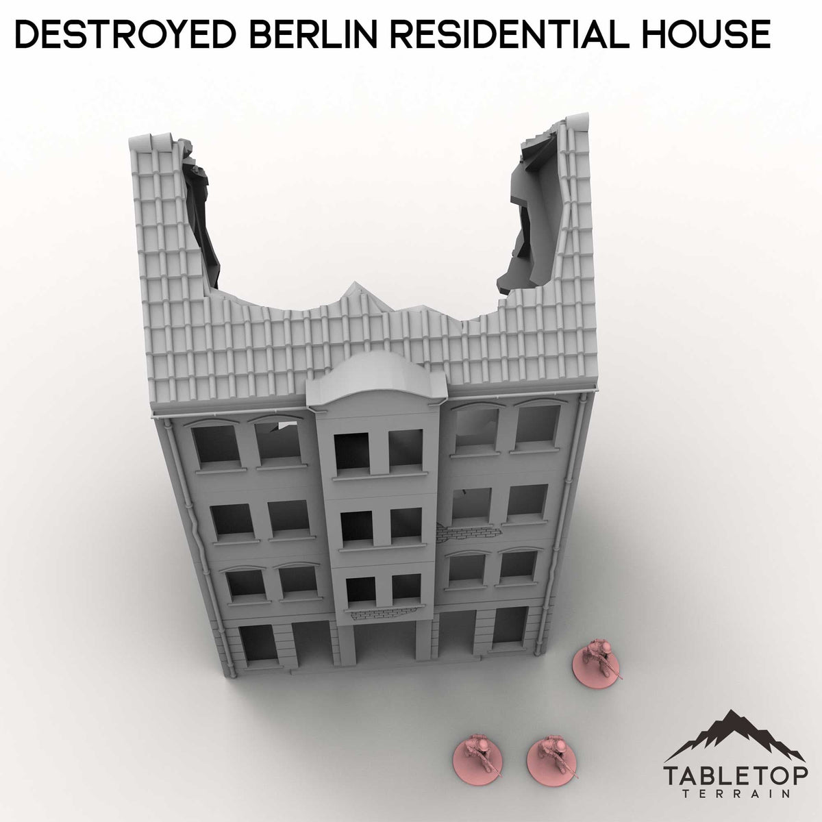 Tabletop Terrain Building Destroyed Berlin Residential House