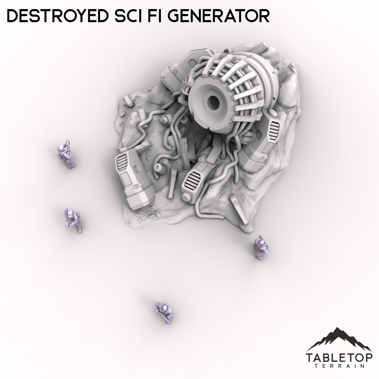 Tabletop Terrain Building Destroyed Sci Fi Generator