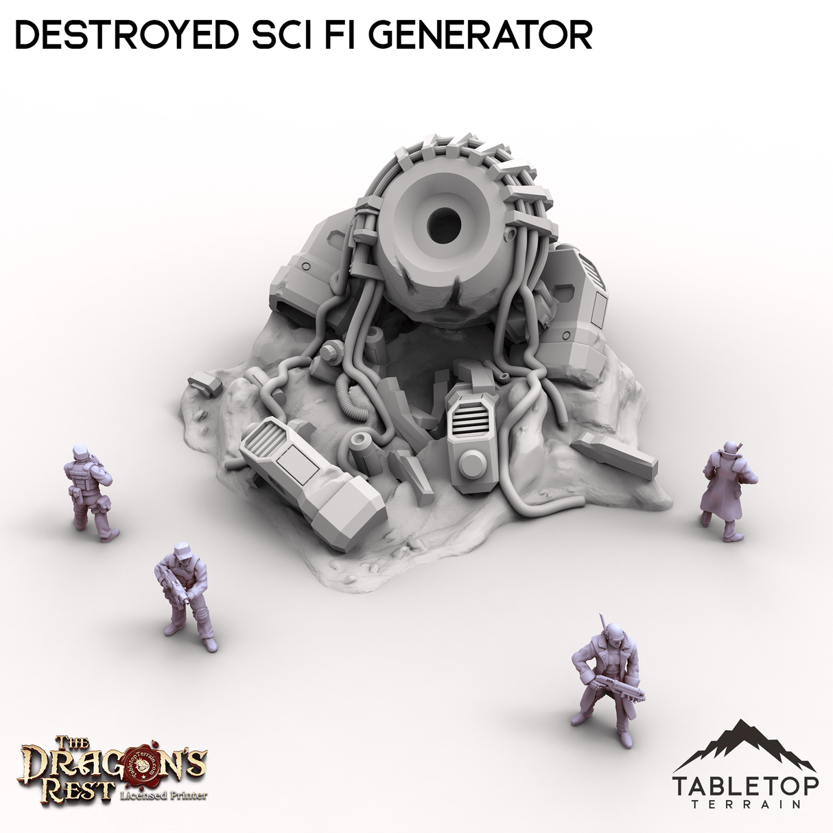 Tabletop Terrain Building Destroyed Sci Fi Generator