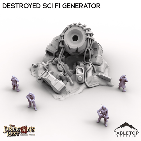 Tabletop Terrain Building Destroyed Sci Fi Generator