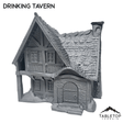 Tabletop Terrain Building Drinking Tavern - Town of Grexdale - Fantasy Building