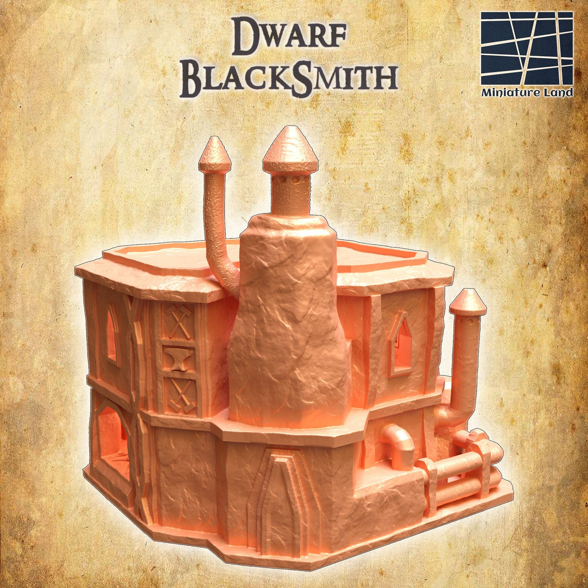Tabletop Terrain Building Dwarf Blacksmith House