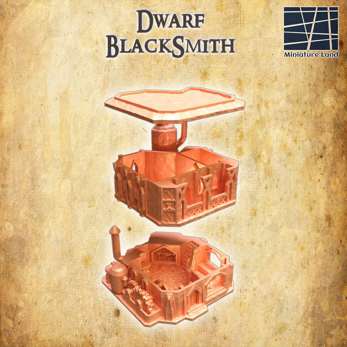 Tabletop Terrain Building Dwarf Blacksmith House