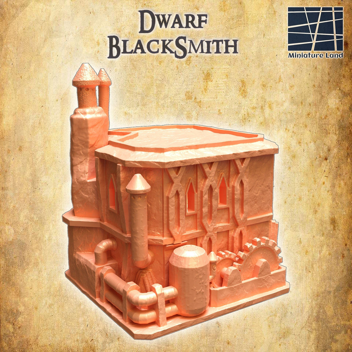 Tabletop Terrain Building Dwarf Blacksmith House