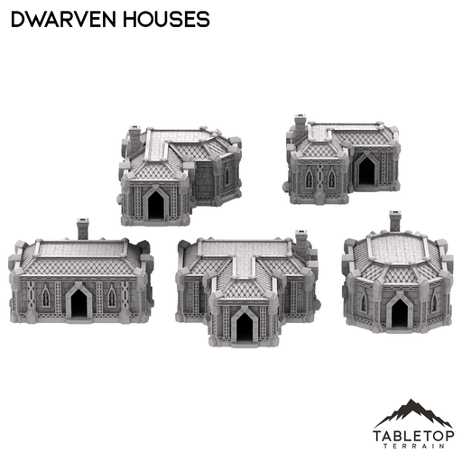 Tabletop Terrain Building Dwarven Houses