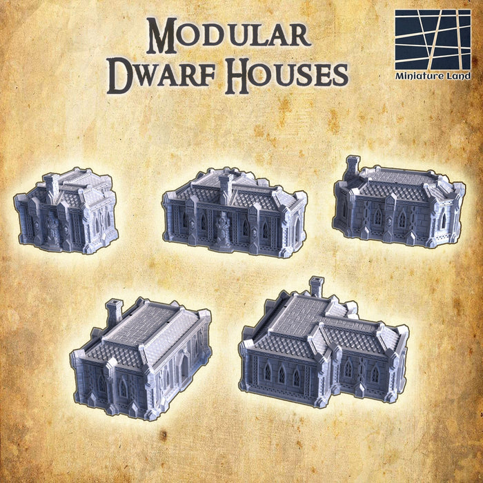 Tabletop Terrain Building Dwarven Houses