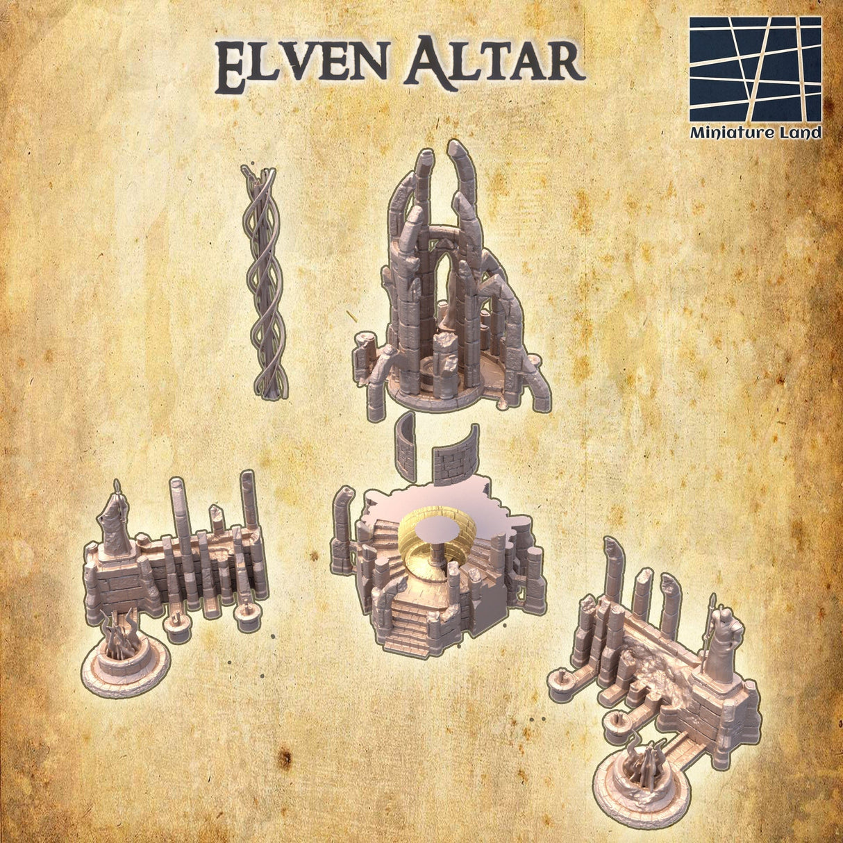 Tabletop Terrain Building Elven Altar