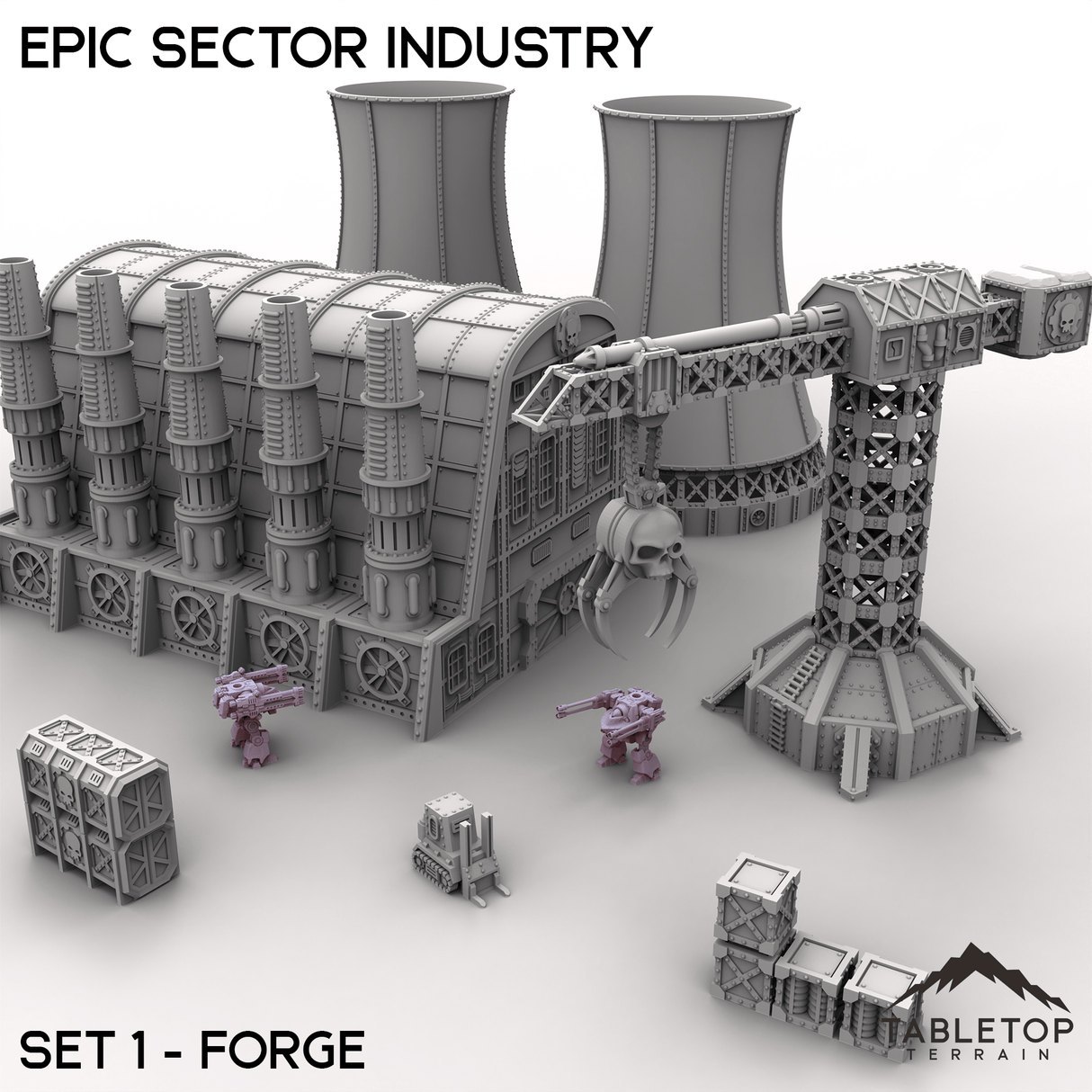 Tabletop Terrain Building Epic Sector Industry - Set 1 - Forge
