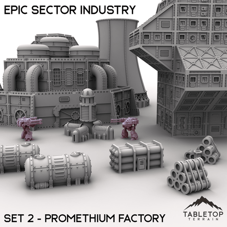 Tabletop Terrain Building Epic Sector Industry - Set 2 - Promethium Factory