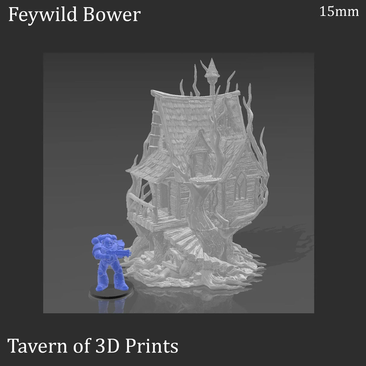 Tabletop Terrain Building Feywild Bower - Ruined Fantasy Building