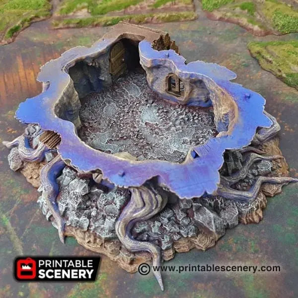 Tabletop Terrain Building Feywild Cabin - Ruined Fantasy Building