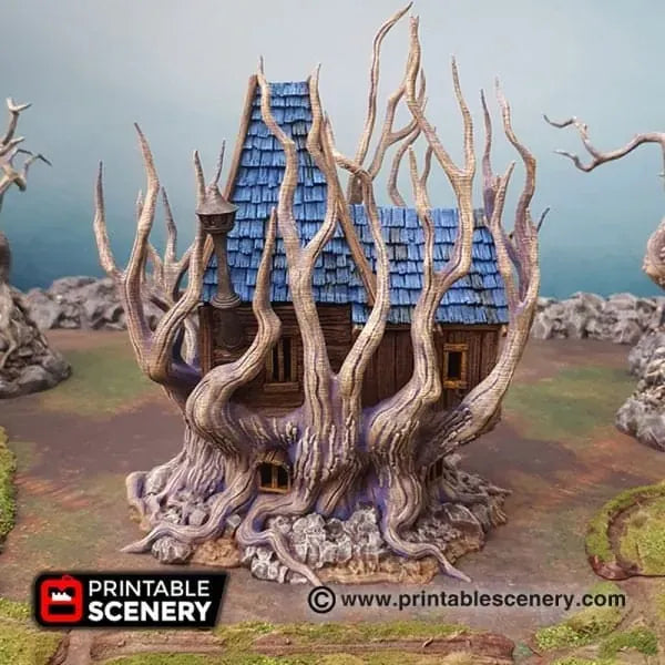 Tabletop Terrain Building Feywild Cabin - Ruined Fantasy Building