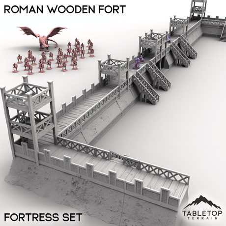 Tabletop Terrain Building Fortress / 32mm Roman Wooden Fort