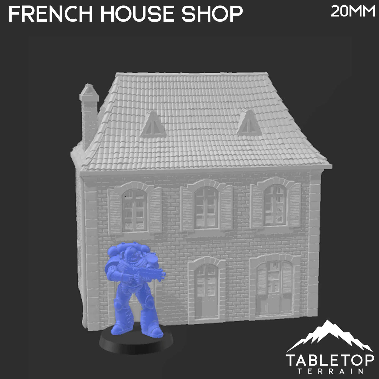 Tabletop Terrain Building French House Shop - WWII Building