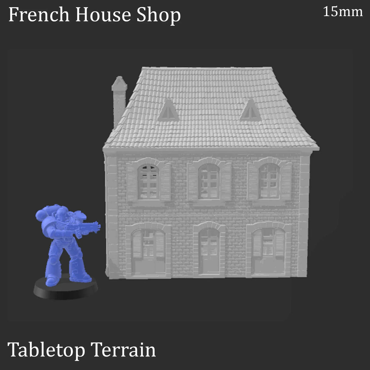 Tabletop Terrain Building French House Shop - WWII Building