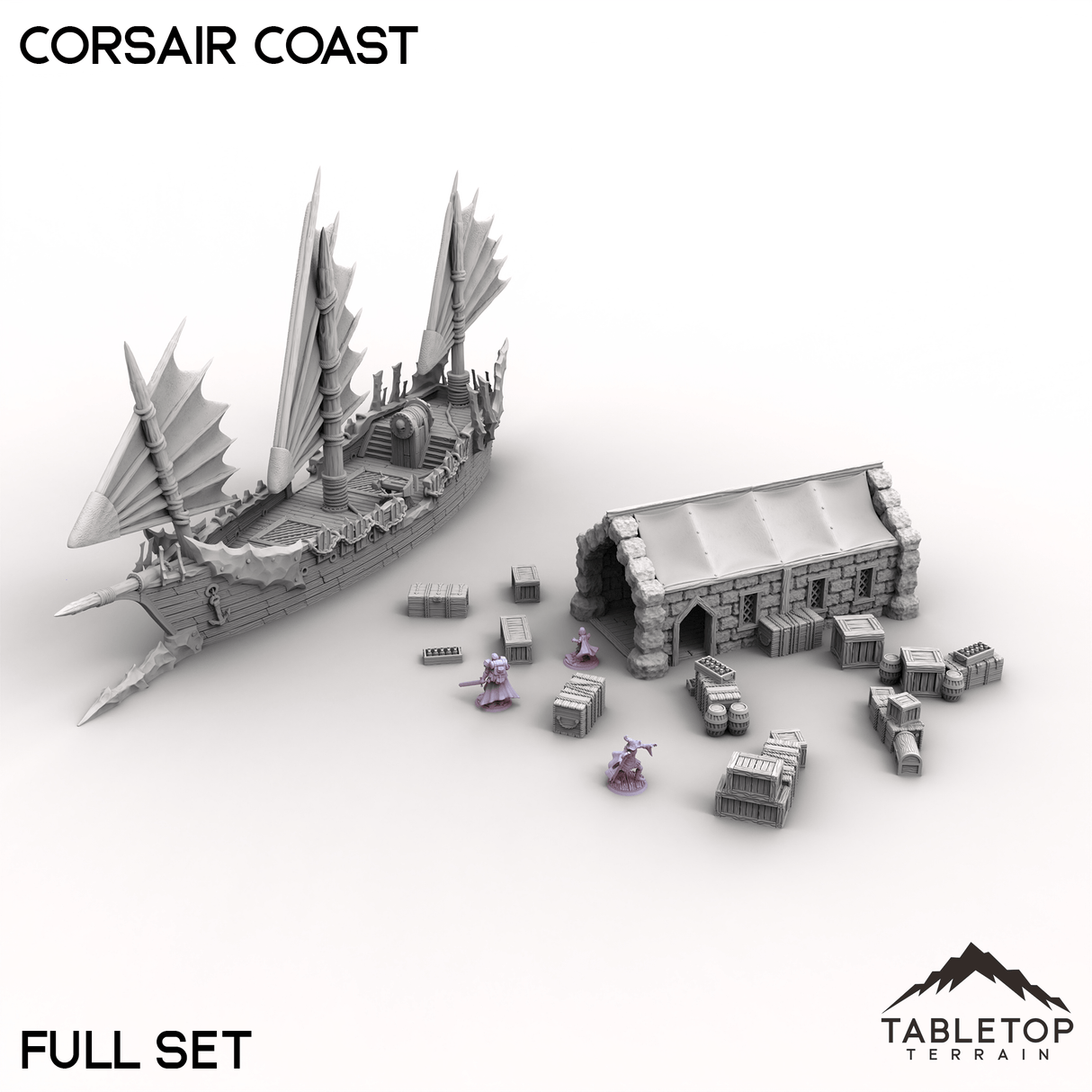 Tabletop Terrain Building Full Set / 32mm Corsair Coast