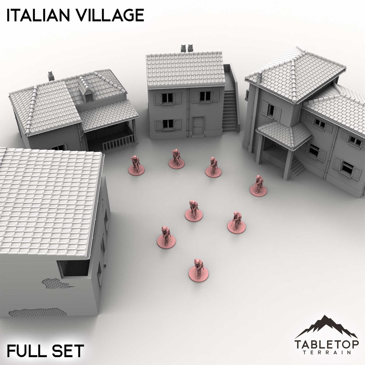 Tabletop Terrain Building Full Set / 32mm Italian Village