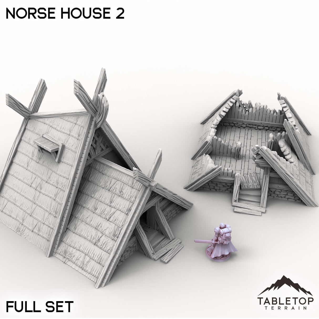 Tabletop Terrain Building Full Set / 32mm Norse House 2