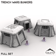 Tabletop Terrain Building Full Set / 32mm Trench Wars Bunkers