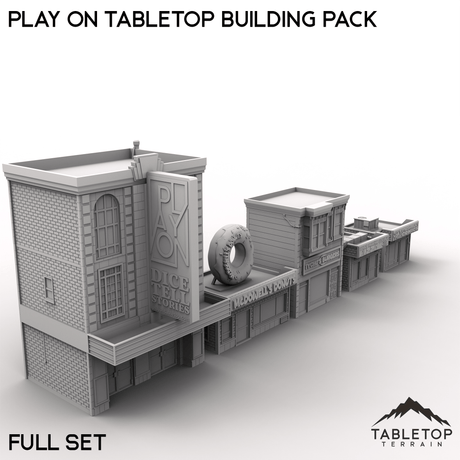 Tabletop Terrain Building Full set / 40mm Play On Tabletop Building Pack