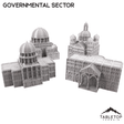 Tabletop Terrain Building Full Set Governmental Sector 8mm Scale Building Pack