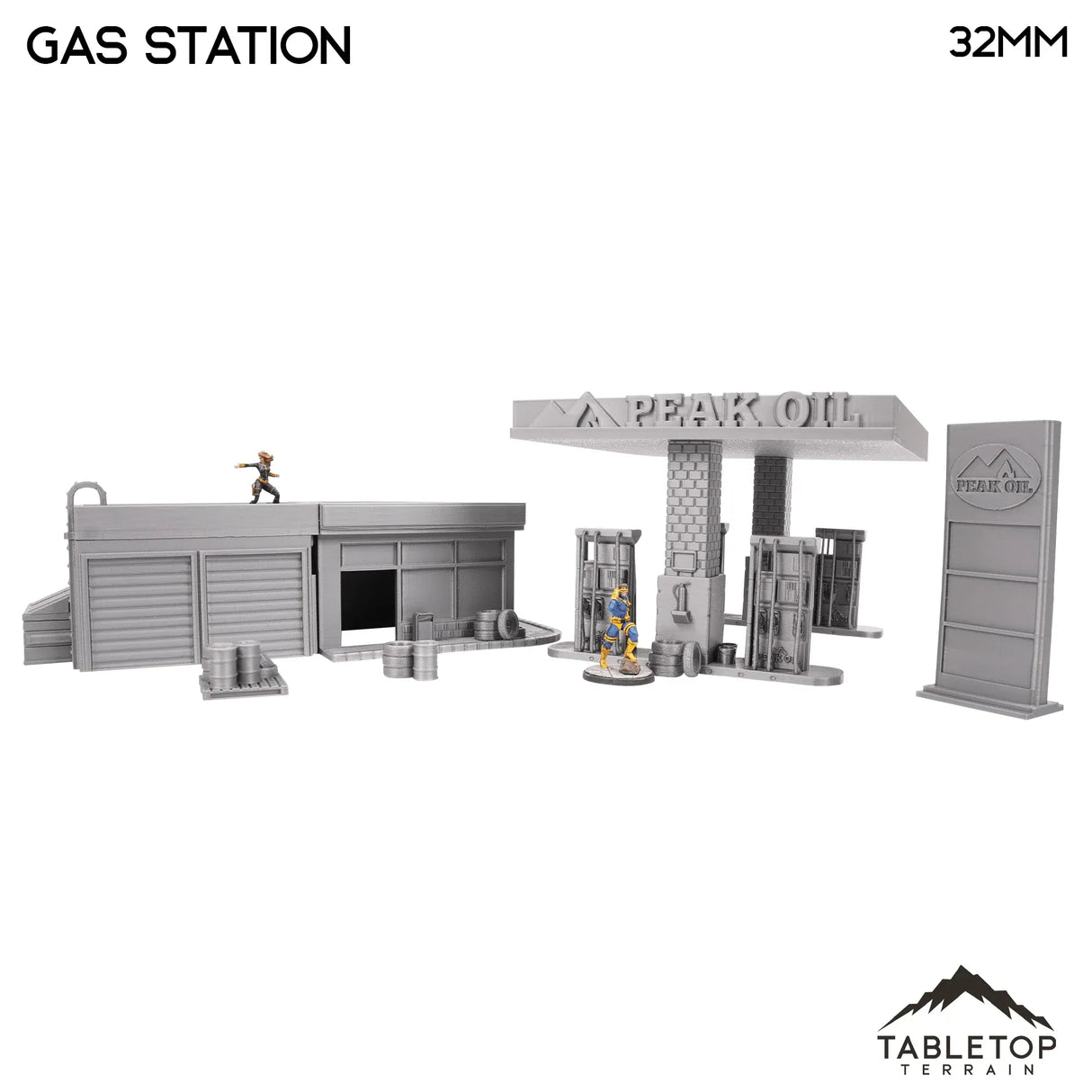 Tabletop Terrain Building Gas Station