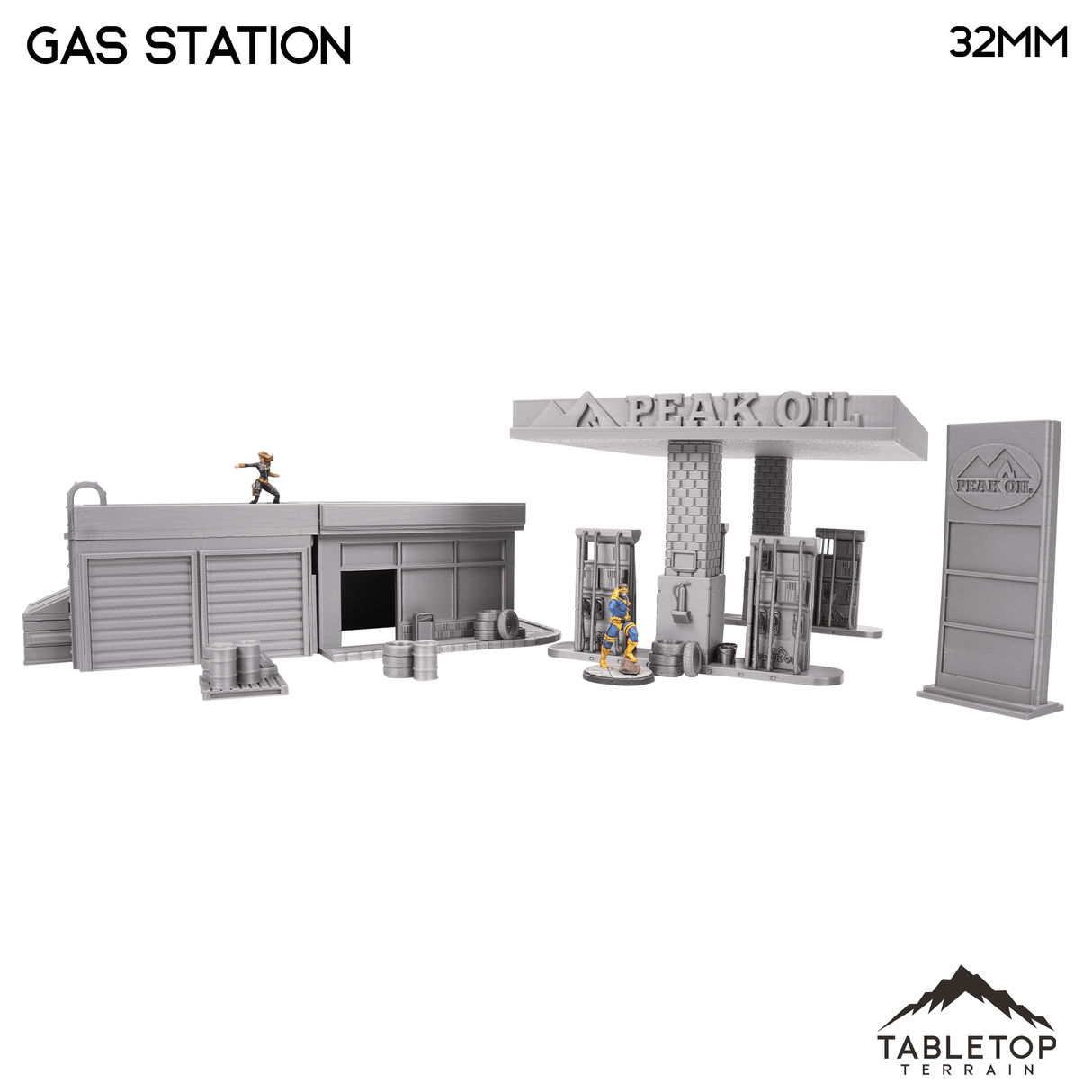 Tabletop Terrain Building Gas Station - Marvel Crisis Protocol Building