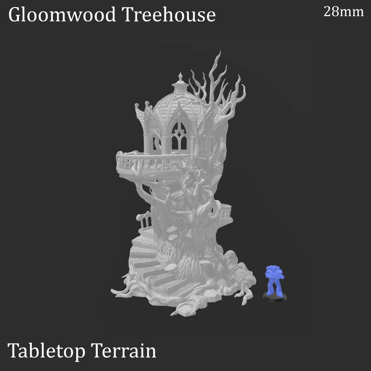 Tabletop Terrain Building Gloomwood Treehouse - Elven Building