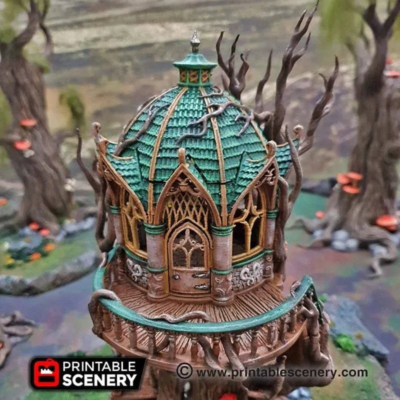 Tabletop Terrain Building Gloomwood Treehouse - Elven Building