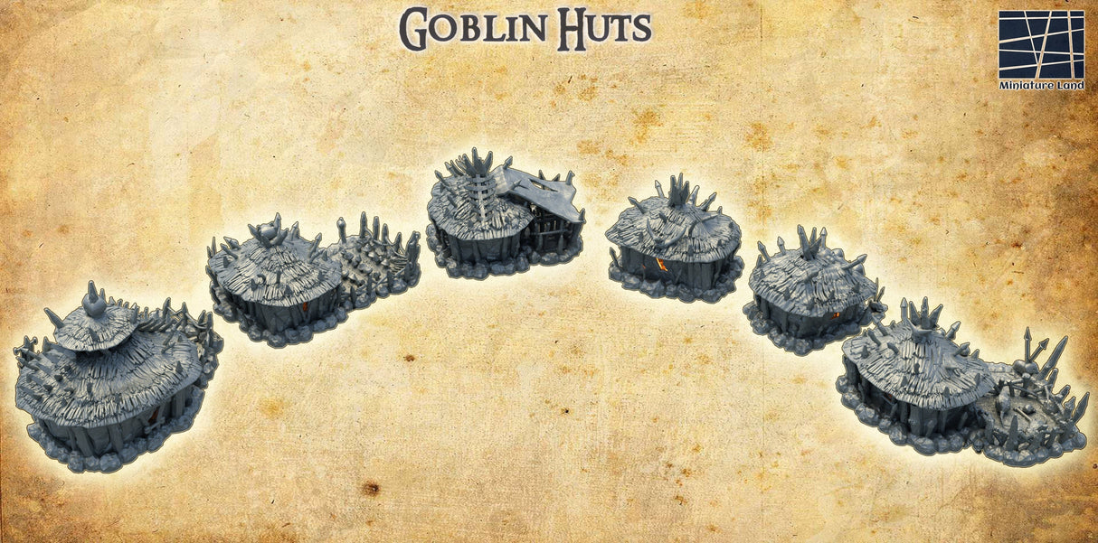 Tabletop Terrain Building Goblin Huts