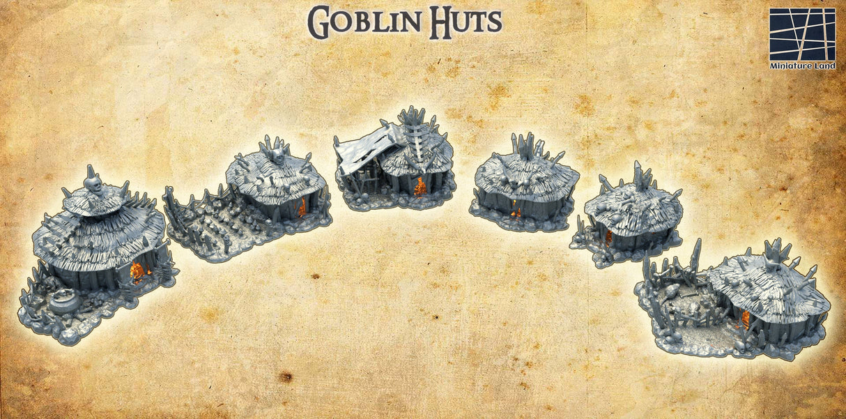 Tabletop Terrain Building Goblin Huts