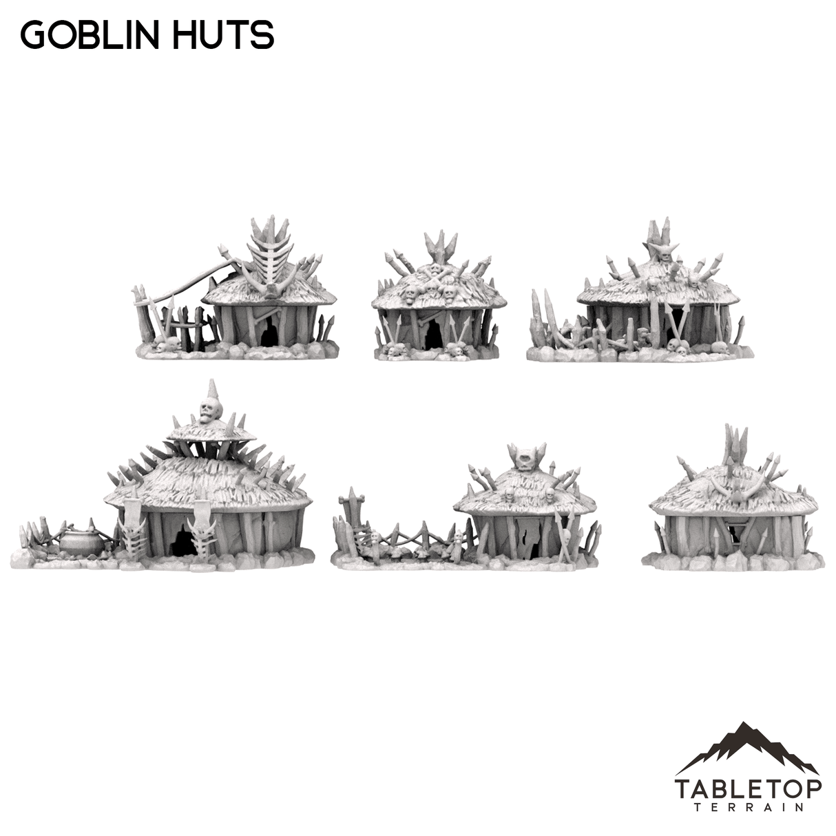 Tabletop Terrain Building Goblin Huts