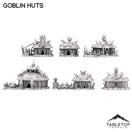 Tabletop Terrain Building Goblin Huts