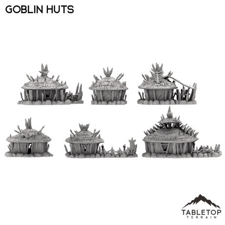 Tabletop Terrain Building Goblin Huts