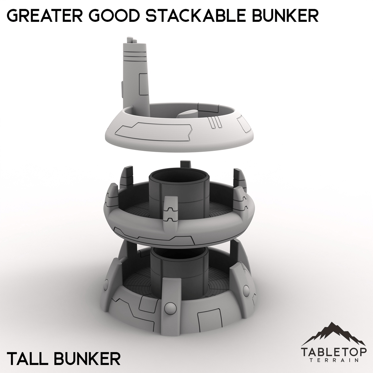 Tabletop Terrain Building Greater Good Stackable Bunker
