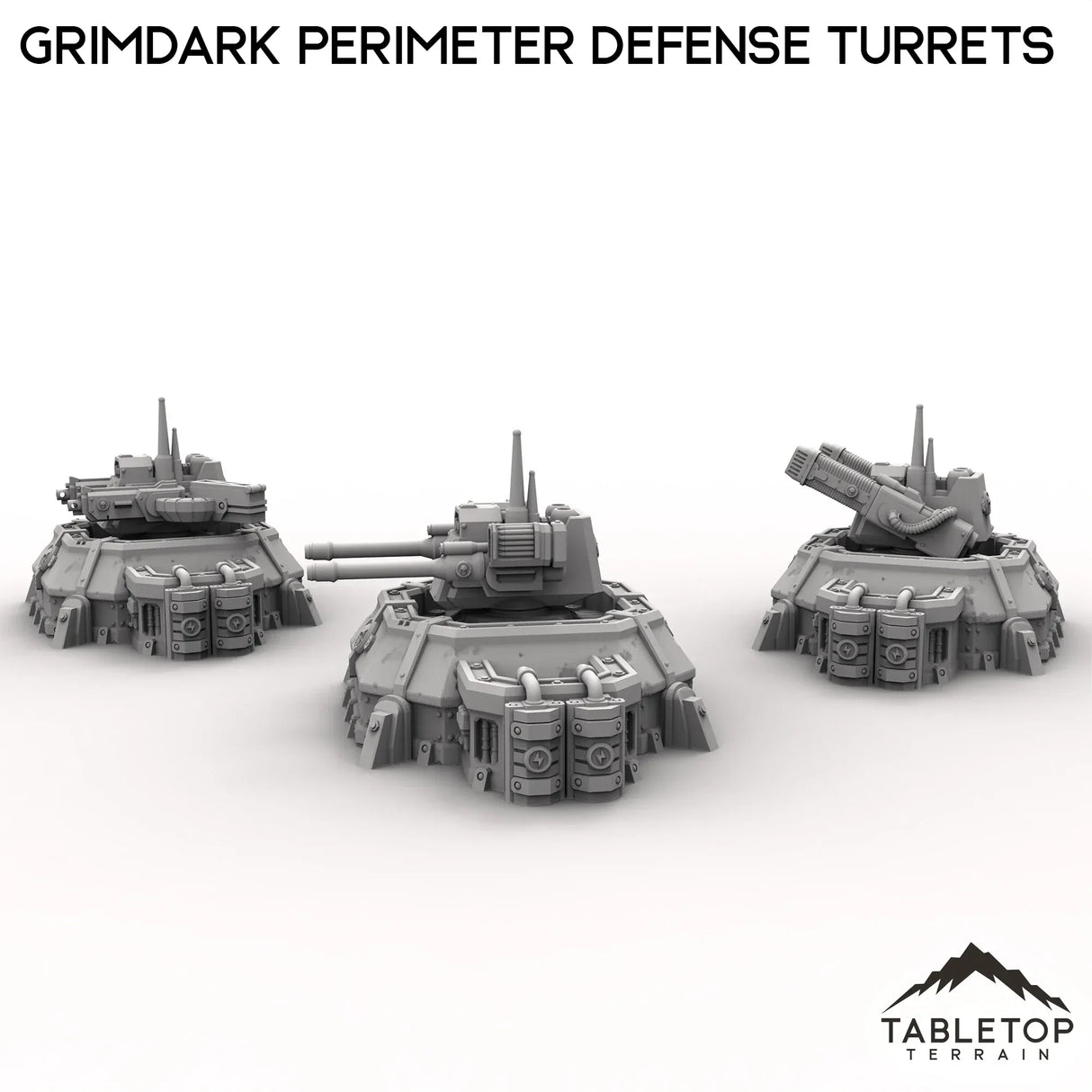 Tabletop Terrain Building Grimdark Perimeter Defense Turrets
