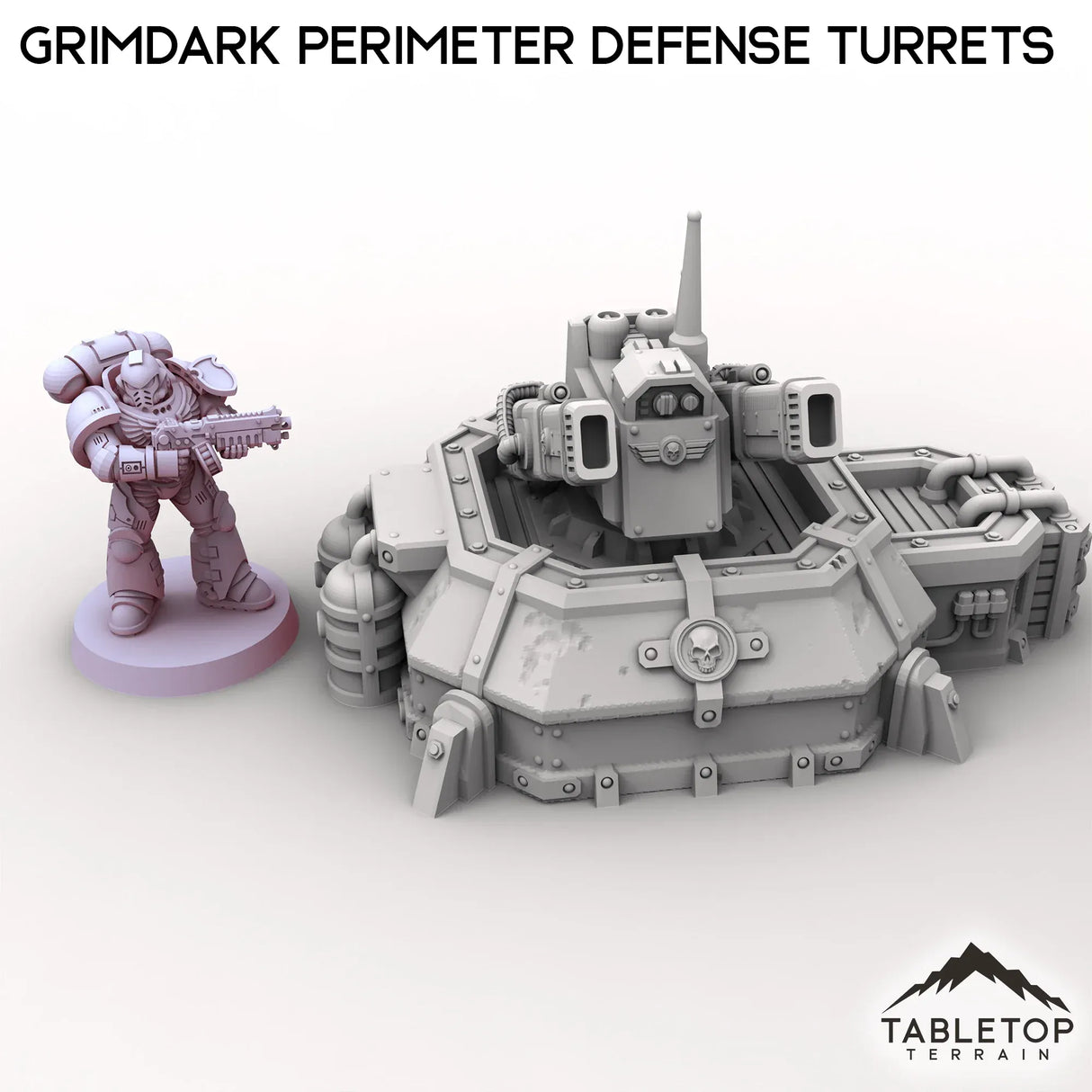 Tabletop Terrain Building Grimdark Perimeter Defense Turrets