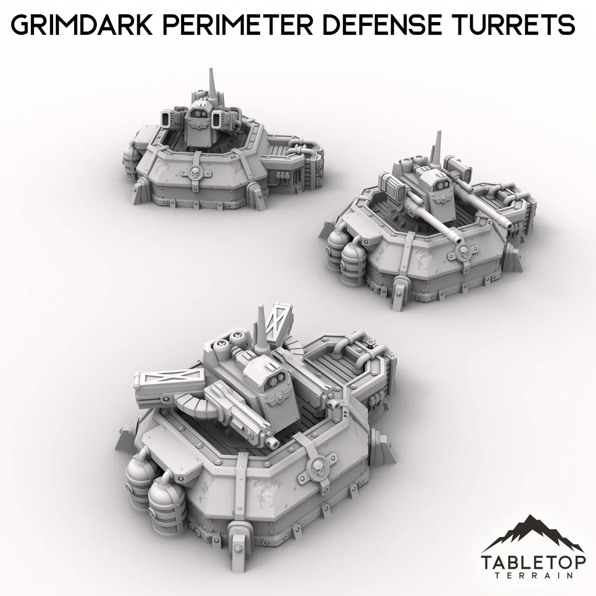 Tabletop Terrain Building Grimdark Perimeter Defense Turrets