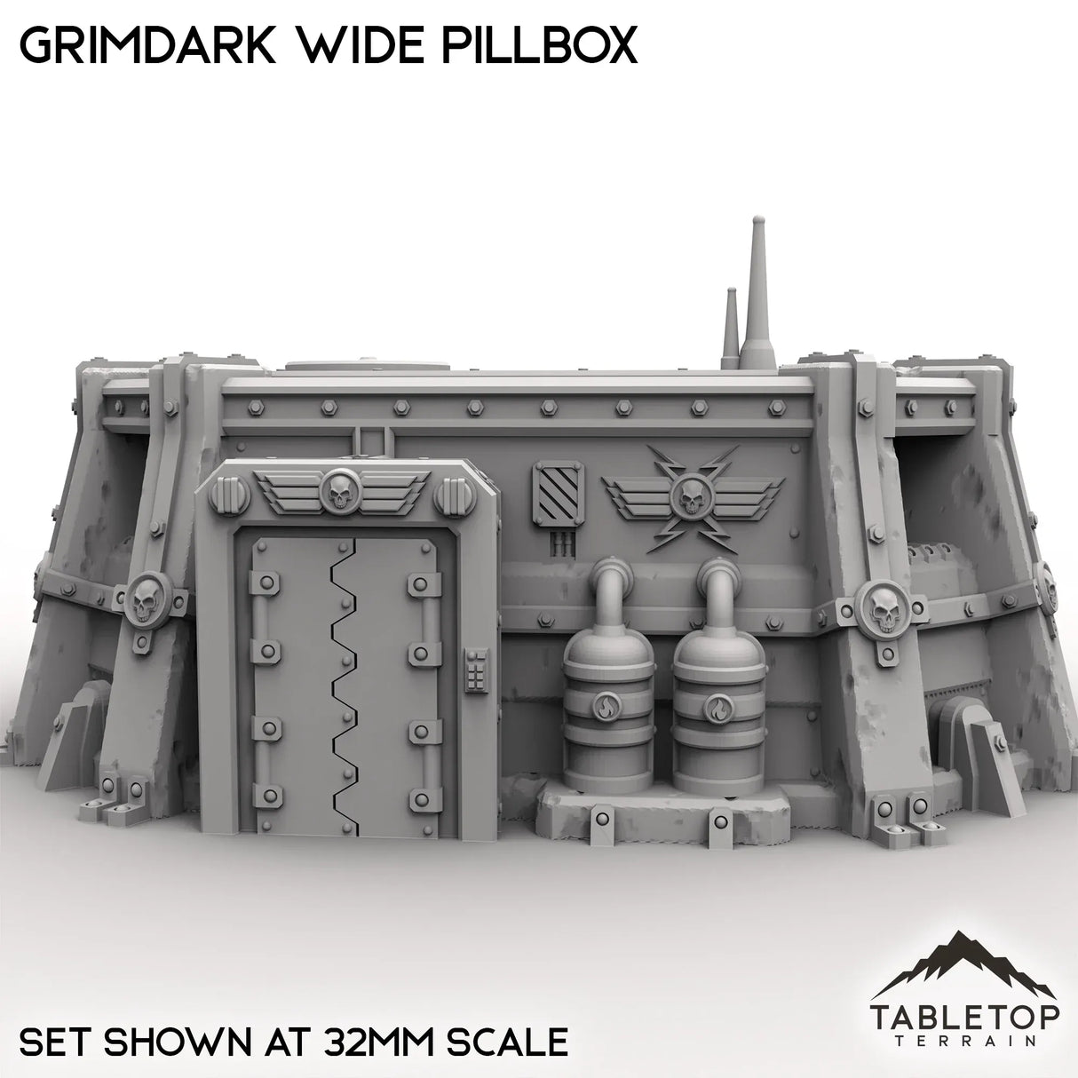 Tabletop Terrain Building Grimdark Wide Pillbox