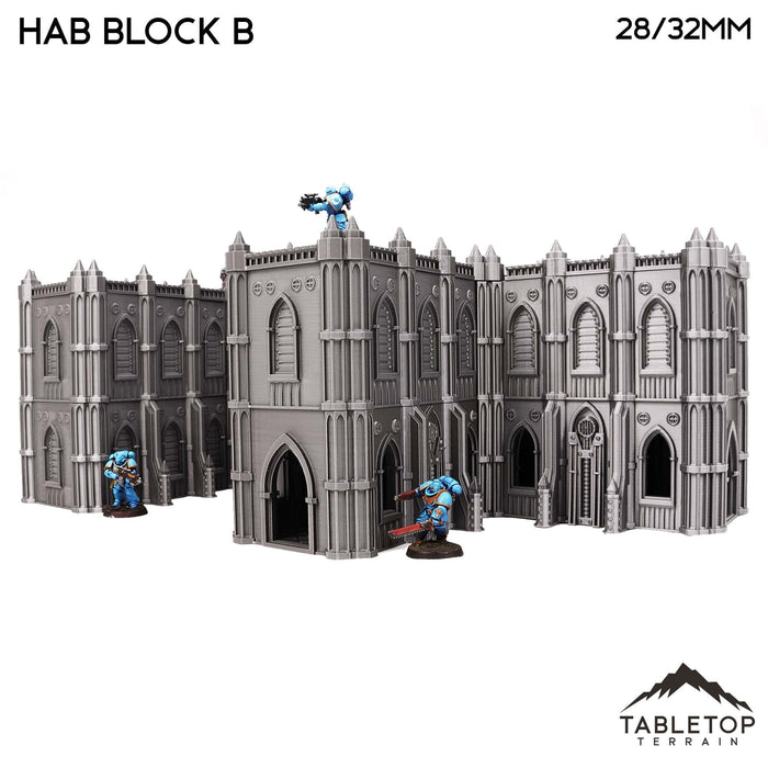 Tabletop Terrain Building Hab Block B - Augusta, The Holy City