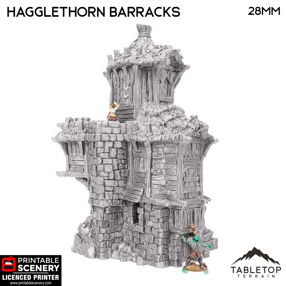 Tabletop Terrain Building Hagglethorn Barracks - Hagglethorn Hollow - Fantasy Building