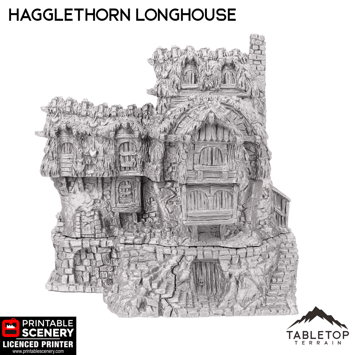 Tabletop Terrain Building Hagglethorn Longhouse - Hagglethorn Hollow - Fantasy Building