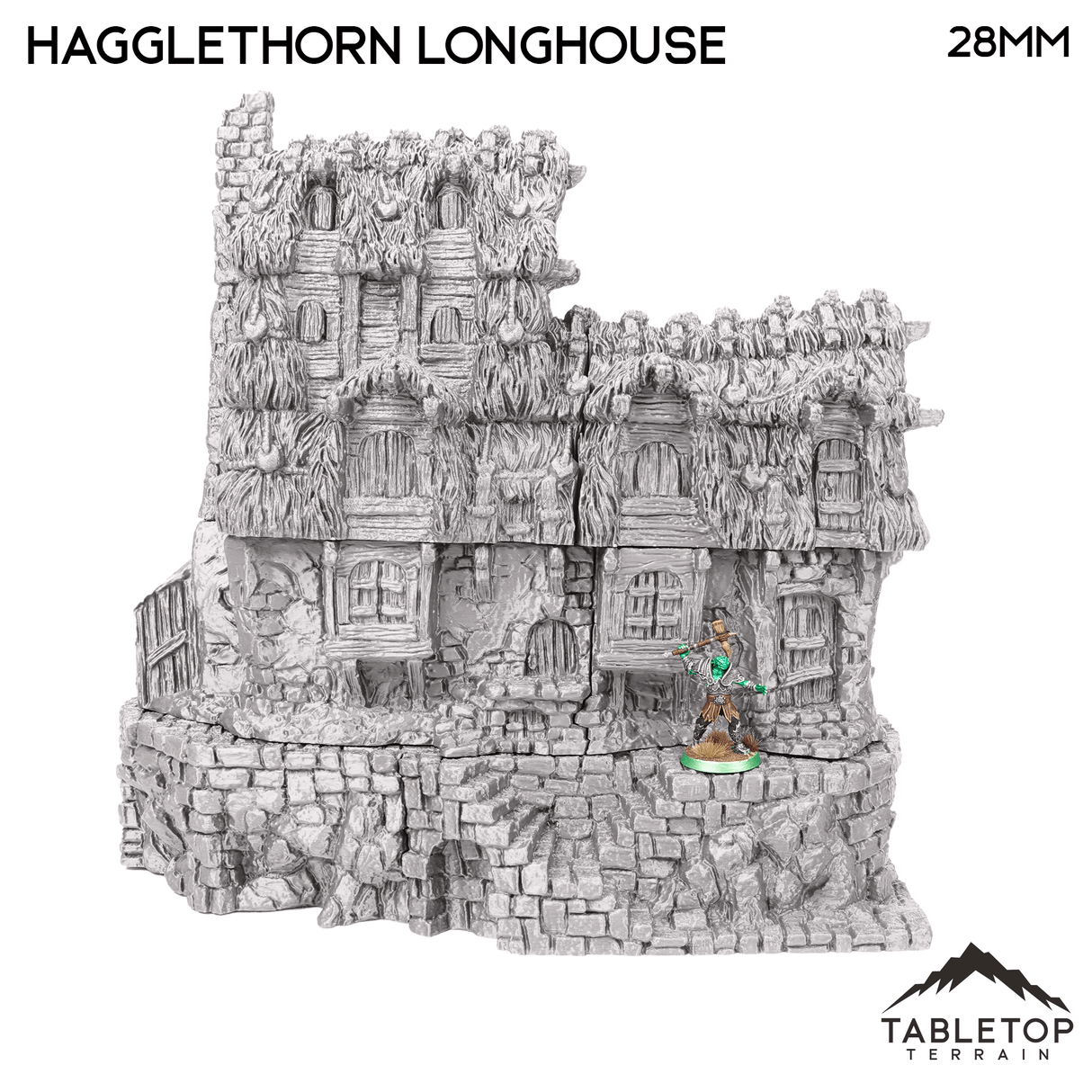 Tabletop Terrain Building Hagglethorn Longhouse - Hagglethorn Hollow - Fantasy Building